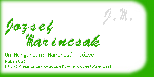 jozsef marincsak business card