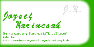 jozsef marincsak business card